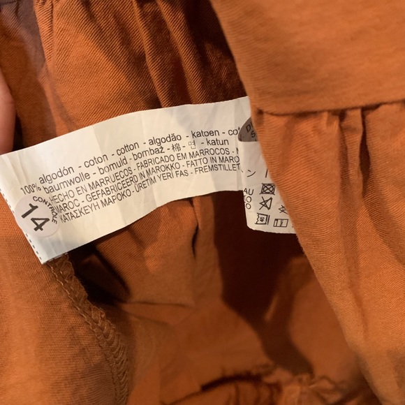 NWT ZARA pumpkin orange distressed skirt size sm - Picture 6 of 8